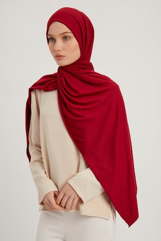 Şaless Merserize Penye Şal - Bordo