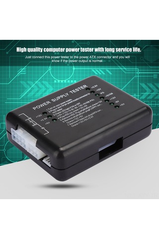 Yaleker Atx Güç Kaynağı Test Cihazı - Voltaj Kontrolü, Led Gösterge, Hızlı Arıza Tespiti, Bilgisayar Teknisyenleri İçin