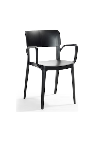 Novussi Panora Bahçe Balkon Sandalye Koltuk Siyah | ID6187 - 6'lı Set Siyah