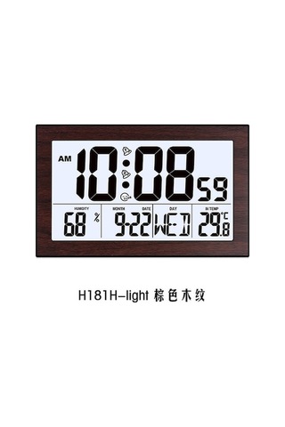 Trendooze Takvim, Sıcaklık, Saati Renkli Renkli Nem, Kahverengi Duvar Dijital Desenli Çok Çok Antik Alarm, Ahşap - Ry ÇOk Renkli