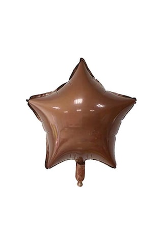 3 Adet Yıldız Folyo Balon Karamel 18 Inc Çok Renkli