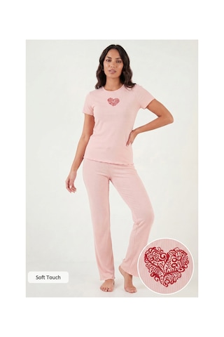 Lela Bayan Pijama Takımı 65770823 Koyu Pudra