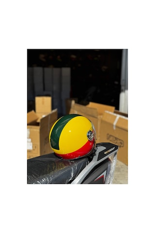 Nero Retro Motosiklet Kask - Ece Sertifikalı Kırmızı