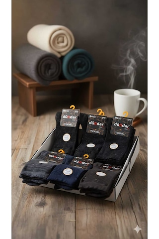 Unisex Modal Soket Çorap, Asorti, 12'li Kutu Set5