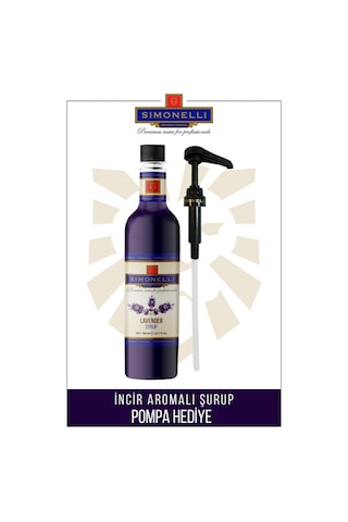 Simonelli Kahve ve Kokteyl Şurubu Lavanta Aromalı 700 ML + Pompa
