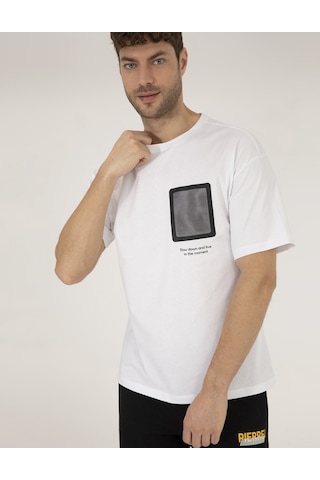 Pierre Cardin Erkek Beyaz Tişört 50262628-Vr013 Beyaz