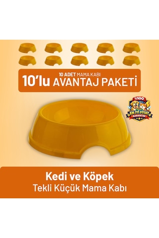 Kedi Ve Köpek Tekli Küçük Mama Kabı - 10 Adet