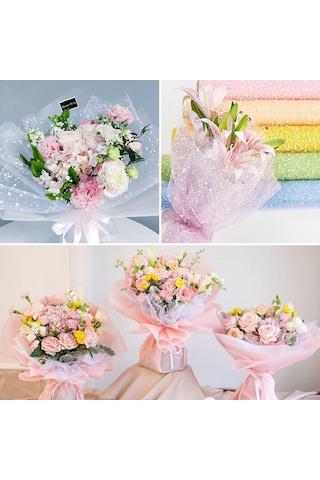 Kar Noktası İp Çiçek Ambalajı Ağı Diy El Yapımı Malzemeler Çiçekçi Malzemeleri Hediye Buketi Sargı Kağıdı Gazlı Bez Toptan Kar Noktası Koyu Mor 09 Diğer