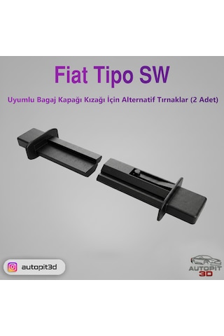 Fiat Tipo Sw Uyumlu Bagaj Kapağı Kızağı Alternatif Tırnaklar 2 Adet