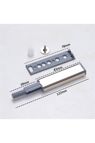 Qingmipy Stainless Steel Çekmecelik Tıklama Açıcı - Çocuk Ve Evcil Hayvan Engeli, Gürültü Azaltıcı, Gizli El Dizesiz Tasarım Gümüş