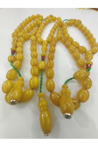 Zeyzun Usta Bilek Boy Efe Maskot Sıkma Kehribar Tespih 15x11 Mm B