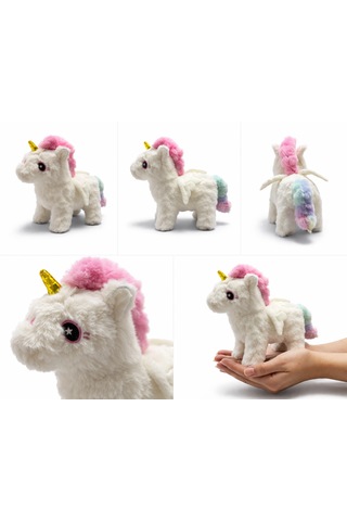 Pilli Hareketli Unicorn Oyuncak Beyaz