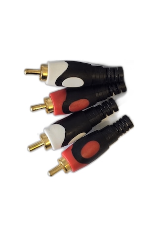 2 Rca 2 Rca Stereo Ses Kablosu 5m Amfi Tv Hoparlör Ses Sistemi Bağlantı Kablosu Gri