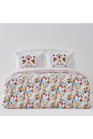 Karaca Home Parlin Fuşya %100 Pamuk Tek Kişilik Nevresim Takımı