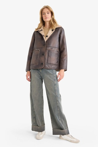 Defacto Çift Taraflı Regular Fit Polo Yaka Suni Kürk Astarlı Mont F2914ax25wnbn530 Kahve-bn530