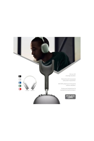 Powerway Airmax Bluetooth 5.0 Kulak Üstü Kulaklık