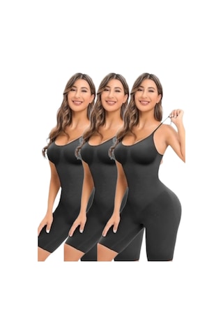 Mood Agenda Kadın İnce Askılı Tam Boy Korse Siyah 3 Adet Siyah