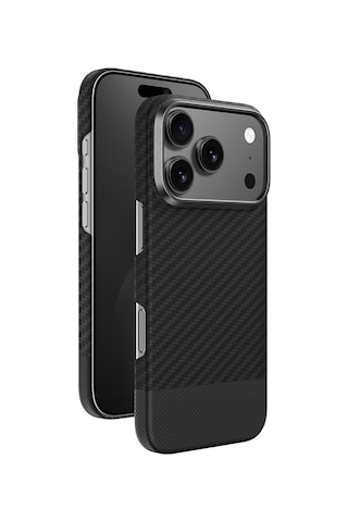 Apple Uyumlu iPhone 17 Pro Max Kılıf M-safe 1500d Aramid Fiber Amazingthing Titan Max Seri Kapak Siyah-gri Siyah - Gri