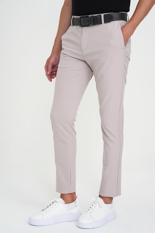 Efor Slim Fit Yan Cepli Esnek Düz Koyu Vizon Pamuk Pantolon P 1197 Vizon