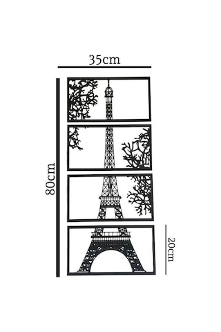 Paris Eyfel Kulesi Tablosu Ahşap Dekoratif Duvar Tablosu