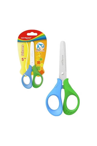 Keyroad 13 Cm Yuvarlatılmış Bıçaklı Okul Kırtasiye Makası 161090482