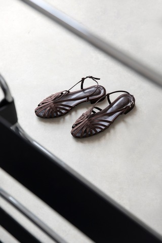 Wolk Shoes Lester Kadın Biyeli Saten Babet Kahverengi