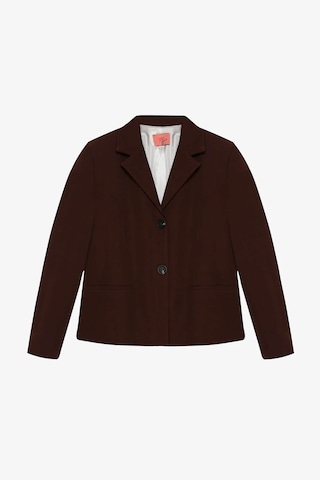 Quzu Çift Düğmeli Dikiş Detaylı Kahverengi Kadın Blazer Ceket Ckt00882 Kahverengi