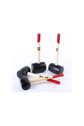 Qingmipy Ahşap Saplı, Yuvarlak Üstlü 750g Kauçuk Çekiç: Kırılgan Malzeme Montajı İçin Şok Emici, Dayanıklı Profesyonel Araç 70 Adet/kutu