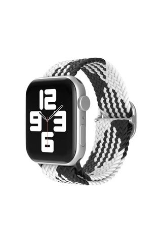 Newface Apple Watch Uyumlu42mm Star Kordon - Siyah-beyaz