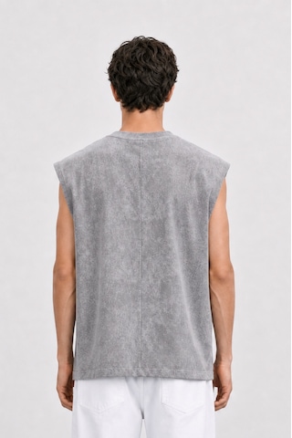 Respire Erkek Yıkamalı Tank Top Atlet Gri