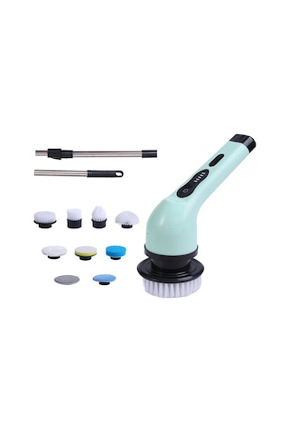 Yaozixa Elektrikli Çok İşlevli Temizleme Fırçası Ev Mutfak Banyo Cam Temizleme Fırçası Uzun Ve Kısa Çift Amaçlı Fırça El