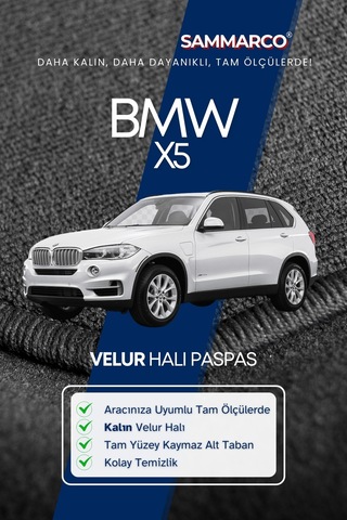 Bmw X5 2016 Halı Paspas Velur Paspas Kumaş Paspas Oto Paspas