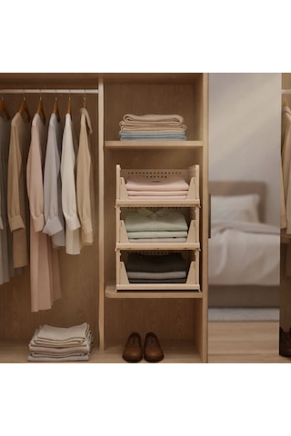 Decorev Organizer 3 Katlı Kayar Raf Kahverengi