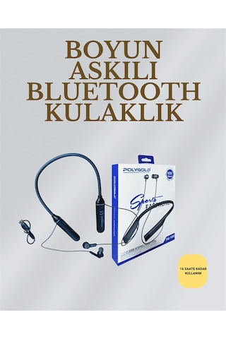 Uzun - 775 - Süreli Kullanım İçin Kablosuz Boyun Bantlı Kulaklık, 50 - Csmo-tex - Saat Bat