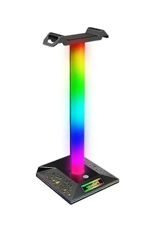 Rgb Işıklı Kulaklık Tutucu, Usb Hub İle Dokunmatik Kontrol Ve Kaymaz Taban