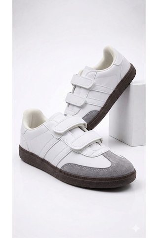 N Moda Cool Kids Retro Tarz Cırtlı Çocuk Spor Ayakkabı Konforlu Ve Şık Günlük Sneaker Beyaz - Beyaz