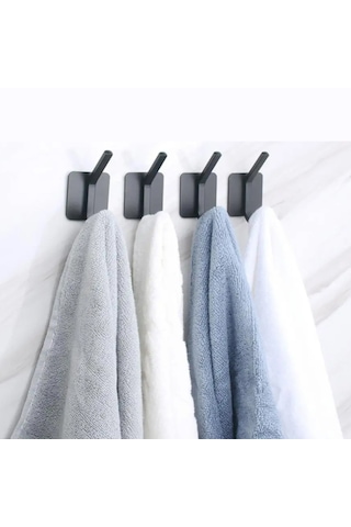 Yapışkanlı Metal Banyo Mutfak Eşya Askılığı-al4618 2 Adet Gümüş