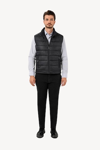 Ysf Erkek Siyah Regular Fit Desenli Yelek
