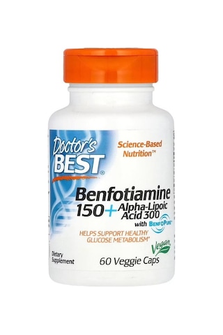 Doctor's Best Benfotiamine 150 Plus 300 Alfolipolic Acid With Benfopure 60 Veggie Kapsül