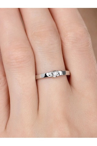 Uvelirnye Tradicii 925 Ayar Gümüş Doğanın Elmaslı Yüzüğü 76741472 Gri