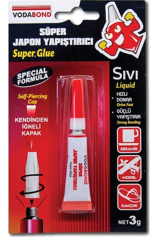 Vodabond Süper Japon Yapıştırıcı Şeffaf - 3 Gr.
