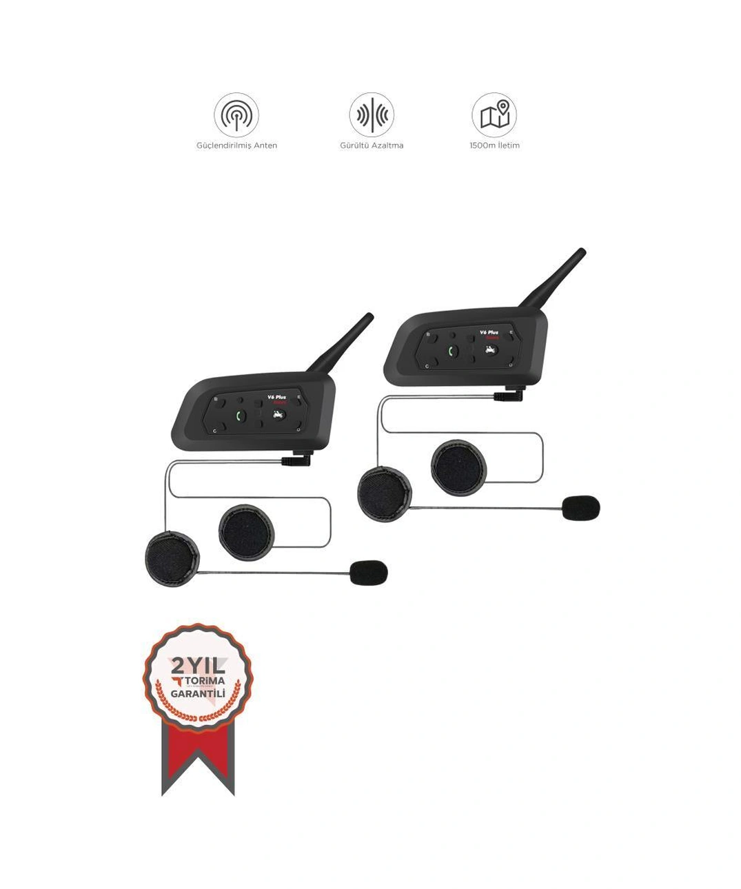 Torima Ejeas V6pro+ Double 2li Helmet İnterkom Motosiklet İntercomu Kask Kulaklığı