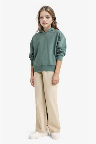 Defacto Kız Çocuk Relax Fit Kapüşonlu Basic Düz Sweatshirt F0008a825augn470 Yeşil