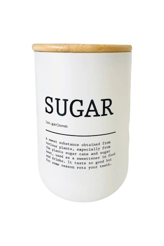 3 Lü Bambu Kapaklı Çay, Kahve, Şeker Kavanozu - Beyaz Cam Tea Sugar Coffee Saklama Seti Beyaz - Siyah