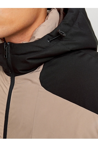 Jack & Jones Jack&Jones Kapüşonlu Puffer Vizon Erkek Mont 12239001 001