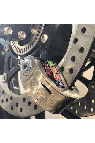 Armor Alarmlı Motorsiklet Disk Kilidi Çelik Gövde 606 Mva 6mm-inox