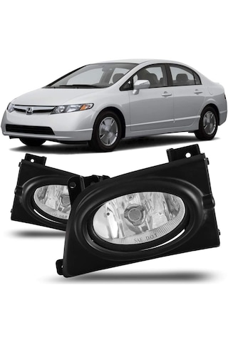 Honda Civic 2007 2008 Sedan Ön Sağ/sol Sis Farı Seti Sis Farı Lambası + Anahtar + Tesisat Kit Civic Sis Farı Seti