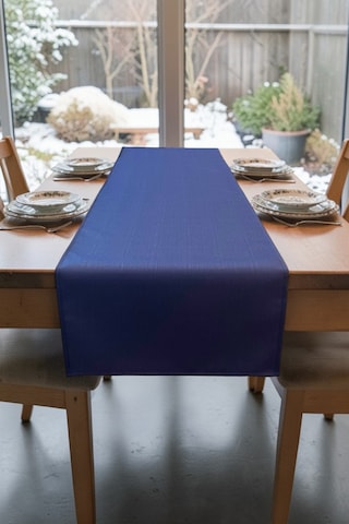 Marin Masa Örtüsü Runner 145x40 Su Geçirmez Outdoor Keten Tekne Bahçe Salon Mutfak Lacivert