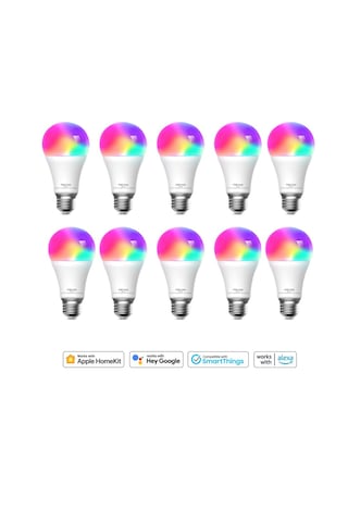 Meross Akıllı Rgb Ampül 810l/9w Msl120 Apple Homekit Destekli 10'lu Paket Çok Renkli