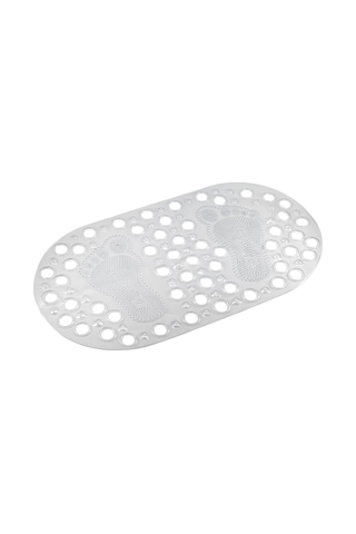 Premium Serisi Banyo - Küvet İçi Kaydırmaz Vantuzlu Ayak Desenli Paspas 66,5 X 36,5 Cm, Beyaz Çok Renkli